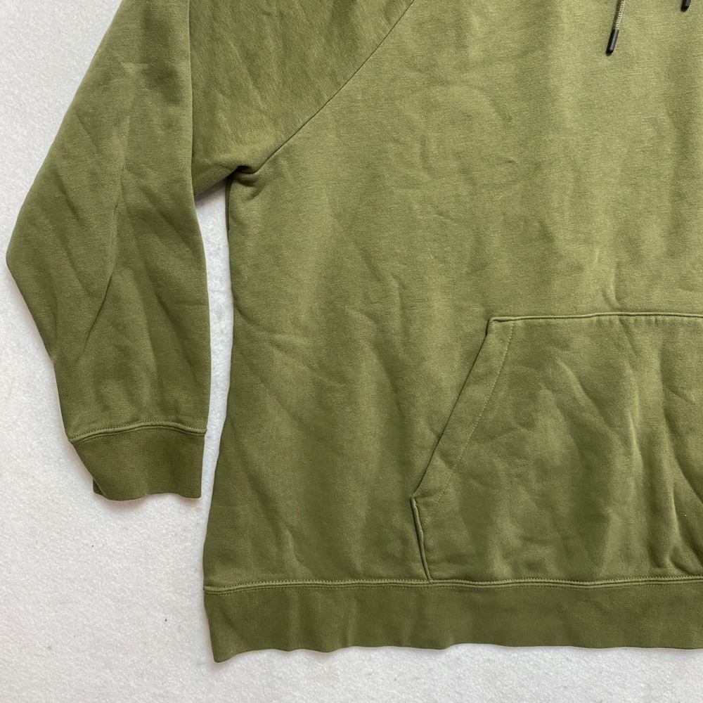 Nike Pullover Hoodie Mens 2X Green Fleece Raglan Swoosh Logo 11412 - Picture 4 of 9